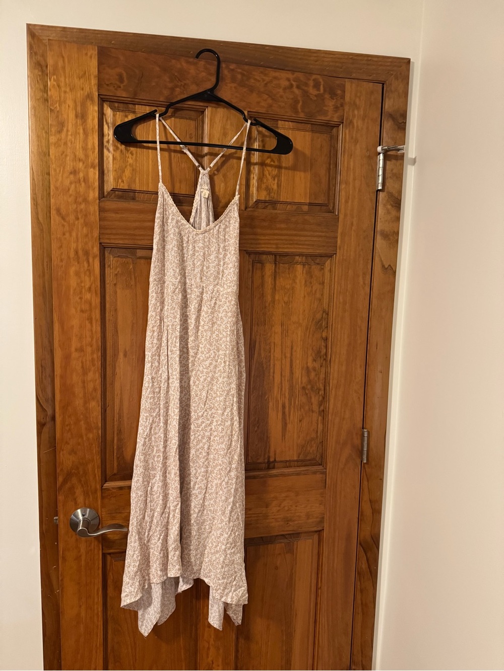 Hem & Thread Light Pink Floral Asymmetrical Slip Dress